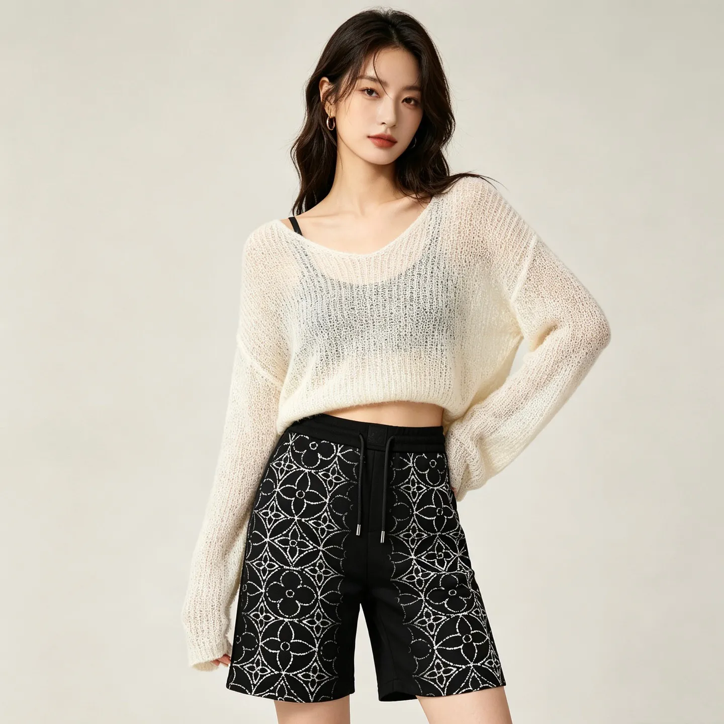 Louis Vuitton/Louis Vuitton 26ss mottled presbyopic print shorts
